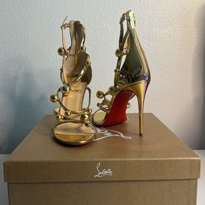 NEW Christian Louboutin Atonana 100 Specchio Sz 38.5